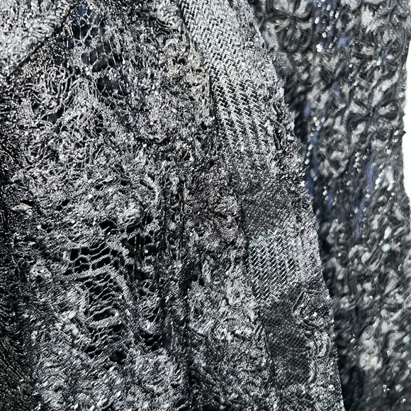 Aqua formal off the shoulders embellished lace gown size 10 - Picture 12 of 15